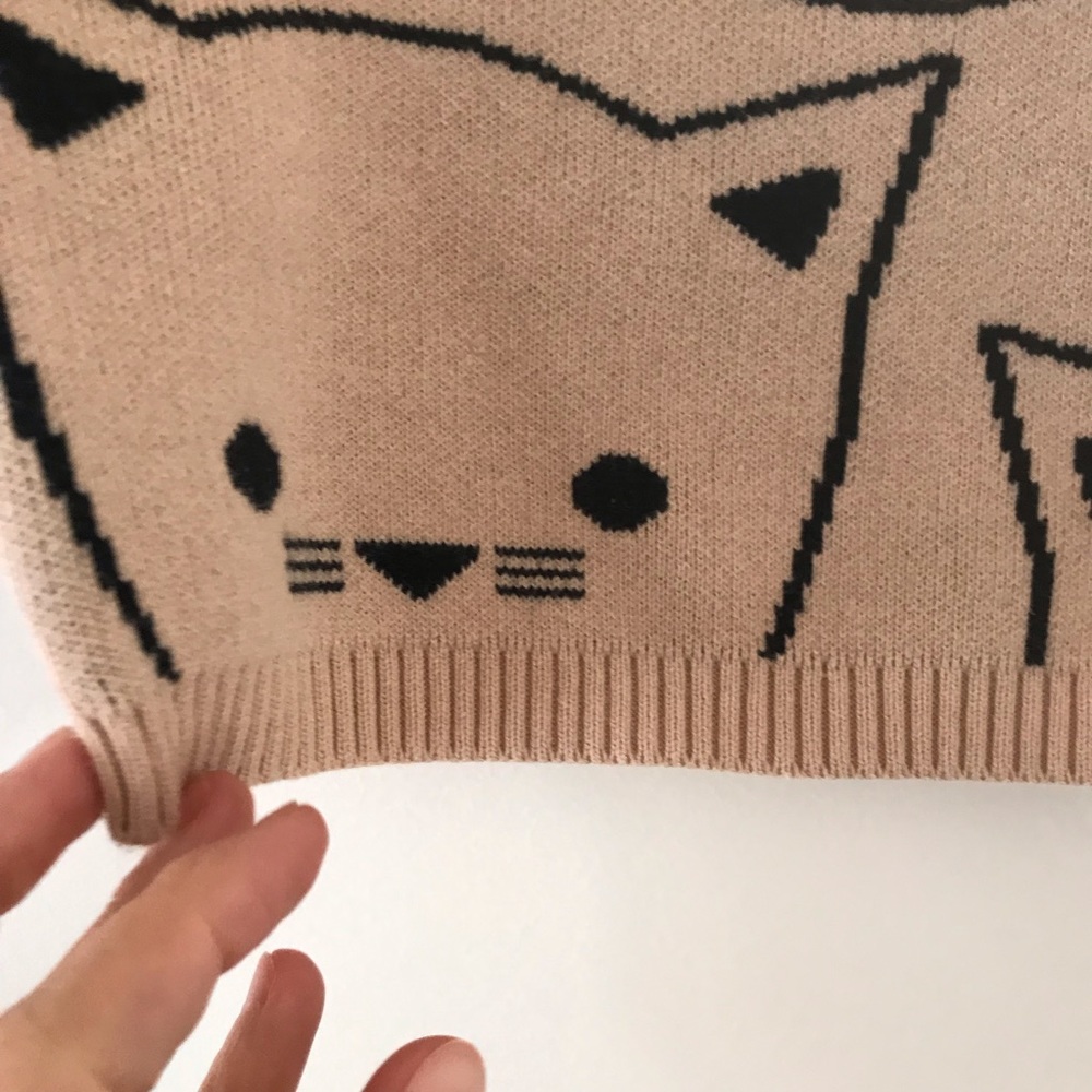 HuxBaby || Cotton Knit Cat Jumper Sweater - Picture 5 of 6